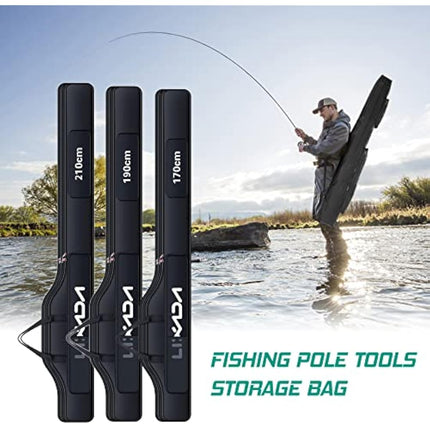 Lixada Portable Fishing Bag Folding Fishing Rod Reel Bag Outdoor Fishing Carrier Bag100cm/130cm/150cm