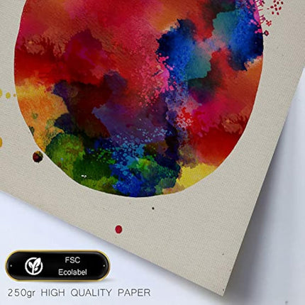 Nacnic Set of 6 posters of Alicia and the Little Prince. Collection of plates with aesthetic collage for interior decoration. Sizes A3 and A4. With white frame.