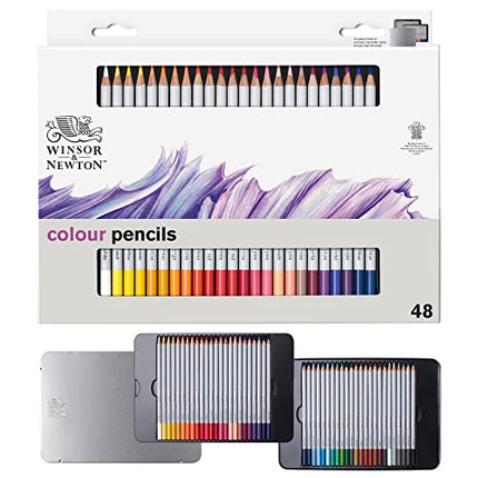 Winsor & Newton Studio Collection Colouring Pencils, 48 Soft Core Drawing Pencils, Premium Artist Quality, for Sketching, Blending, Shading and Layering