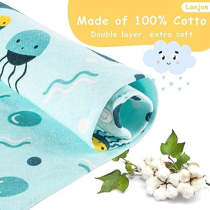 Baby Bandana Dribble Bibs, 10-Pack Cotton Baby Feeding Bibs Super Absorbent Drool Bibs with Adjustable Snaps for 0-36 Months Newborn and Toddlers