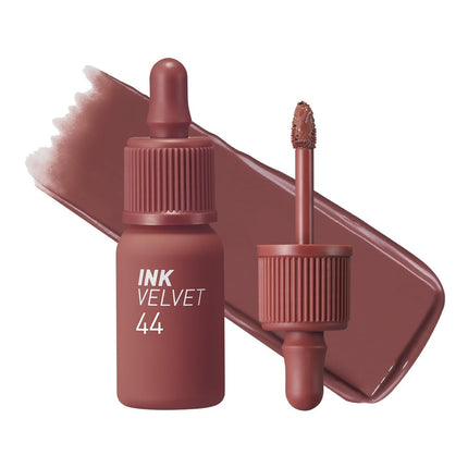 Peripera Ink the Velvet Lip Tint - High Pigment Color, Longwear, Weightless, Not Animal Tested, Gluten-Free, Paraben-Free (44 CHESTNUT NUDE, 4g)