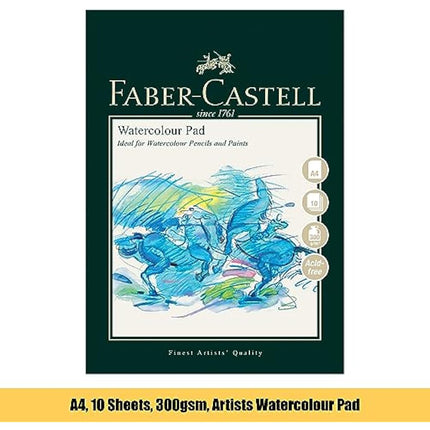 Faber-Castell A4 Watercolour Pad & Tin Of 36 Albrecht Dürer Watercolour Pencils - Art Set For Adult Colouring Books, Craft Supplies, Drawing, Sketching, Lightfast Pencils, Schools, Home, College…