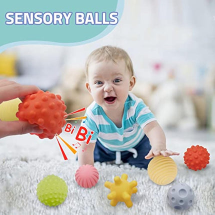 24 Pack Montessori Toys for Babies, Soft Building Blocks for Baby, Sensory Teethers Toy Educational Squeeze Play Stacking Toys Gifts for Baby Boys Girls 6 9 12 Months 1 2 3 Year Old