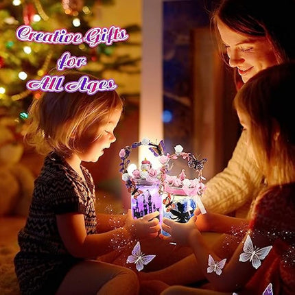 Qukir Fairy Lights, 6 7 8 9 Year Old Girl Gifts for 6-12 Year Olds Girl Toys Age 7-10 Unicorn Gifts for Girls Craft Kits for Kids Arts and Crafts for Kids Fairy Lantern Craft Crafts for Girl DIY Craft