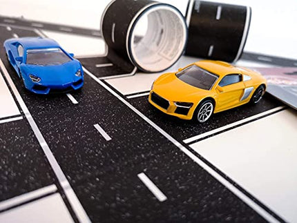EPRHAY 3 Roll Black Road Tape For Train Cars, Long Race Car Toys Cars Traffic Vehicle Learning Resources, Decoration Mat Raod Table Children Toys Cars Track Remouvable 4.8cmx500cm (2inx16ft)