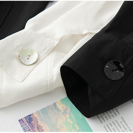 Women's Over-the-Knee Mid-Length Trench Coat with Silk Waist Belt - Elegant Winter Coat