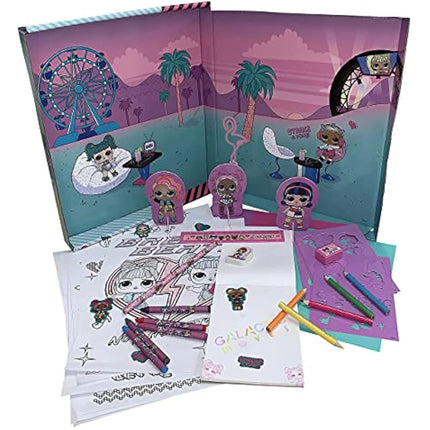 LOL Surprise Large Art Set | Colouring Set | Colouring Posters | Stickers Sheet | Girls Gifts | Stationary Set | School Supplies | LOL Stationery Set | Writing Pencils