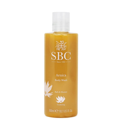 SBC Skincare Arnica Body Wash - 300ml | Arnica Montana Shower Gel | Vegan Friendly Body Wash For Muscle Tension And Fatigue | Body Wash For All The