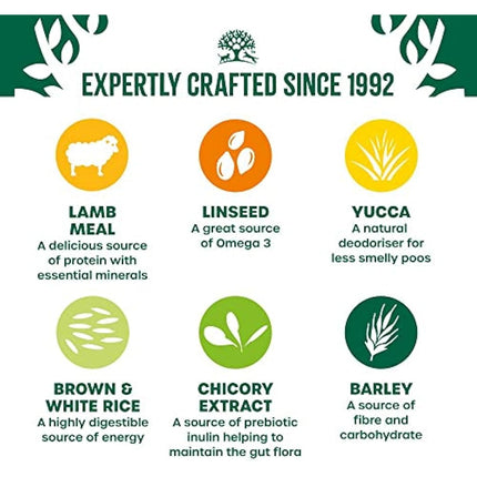 James Wellbeloved Complete Dry Adult Dog Food Lamb and Rice, 7.5 kg