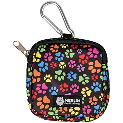 Small Dog Treat Bag, Dog Treat Training Pouch Bag, Pocket Size Travel Dog Walking Bag, Dog Walk Treats Pouch, Dog Treat Pouch, Pet Bag For Lead Treats, Pet Treat Pouch For Training (Pawprint)