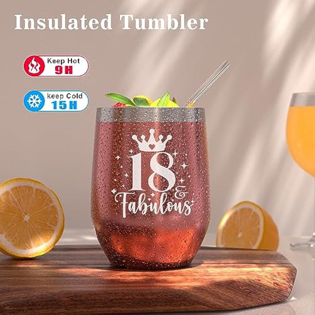 TuDou 18th Birthday Gifts for Girls, Happy 18th Birthday Hamper for Girls, 18 Year Old Girl Gifts, 18 th Birth-Day Pamper Box for Her, Best Friend, Sister, Daughter, 18 th Birth-Day Presents for Girl