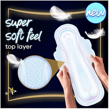 Always Ultra Sanitary Towels Secure Night Extra (Size 5) with Wings 18 Pads, Super Absorbent and Ultra Thin, for Menstrual Periods, Pack of 4