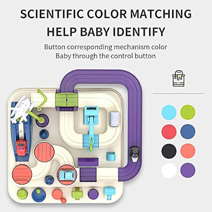 TODARRUN Car Adventure Toys,Cars Race Track Toys with 4 Toy Vehicle,Preschool Educational & Interactive Toy for Toddlers 3 4 5 6 7 8 Year Old Boys Girls