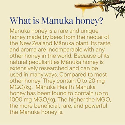 Manuka Health MGO 250+ Manuka Honey 250 g, 100 Percent Pure New Zealand Manuka Honey with Methylglyoxal
