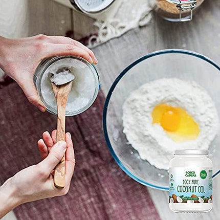 Coco Cabana 100% Pure Coconut Oil 1L, Vegan, Gluten & Dairy Free, Natural Beauty Product, Skin & Hair, Cooking, glass jar, 1000ml