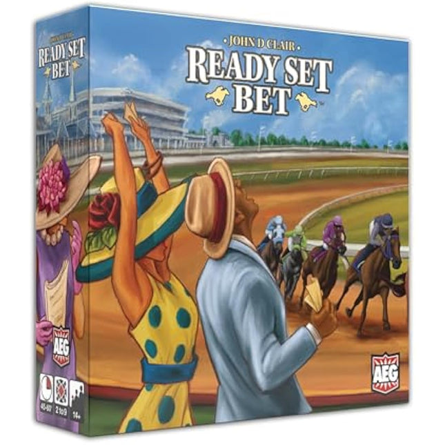 Alderac Entertainment Group | Ready Set Bet Board Game in English for All Family | Dice Rolling Party game for 2-9 Players | Horse Betting Game | Player with the Most Money Wins