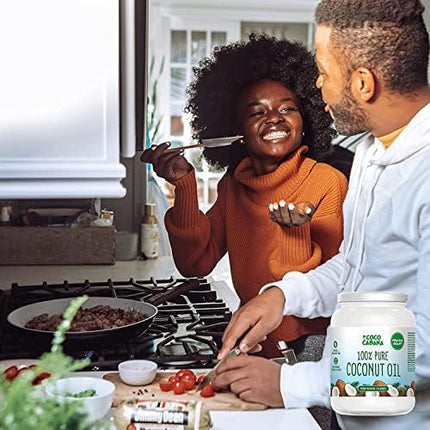 Coco Cabana 100% Pure Coconut Oil 1L, Vegan, Gluten & Dairy Free, Natural Beauty Product, Skin & Hair, Cooking, glass jar, 1000ml
