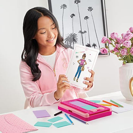 Make It Real Juicy Couture Fashion Exchange - Fashion Design Kit for Kids - Art Set with Scratch Plates, Stickers, Coloured Pencils & More - Gifts for Girls
