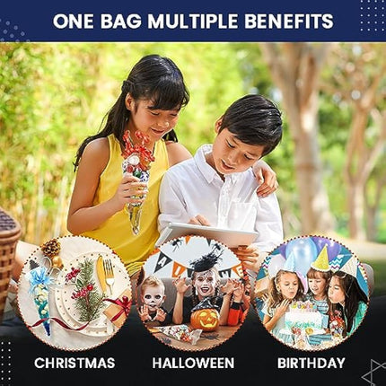 Sweet Cone Bags with Twist Ties and Ribbons, 100Pcs Cellophane Crystal Clear Sweet bags, Triangle Sweet Party Cones Bags Perfect for Halloween, Christmas and many more (16x30cm - Pack of 200)