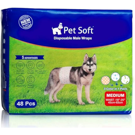 Pet Soft Disposable Dog Puppy Nappies Male - Super Absorbent Male Dog Incontinence Wraps