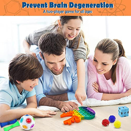 Lubibi 40 PCS Fidget Toys Set for Kids, Fidget Sensory Toys Pack With Stab Pop Toy, Infinite Cube For Autism, ADHD, Stress Relief, Anti-Anxiety Toys Fidget Box Gift for Children, Teen, Student
