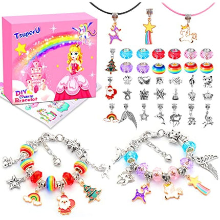 Unicorn Gifts for Girls Toys Age 6-10 Years Old Christmas Gifts Crafts Kids Toys, Girls Gifts Charm Bracelet Jewellery Making Kit Childrens Birthday Presents Advent Calendar Stocking Fillers Kids