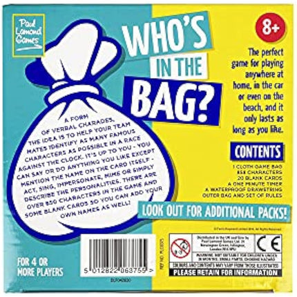 Paul Lamond 6375 Who's in the Bag Game, Multi