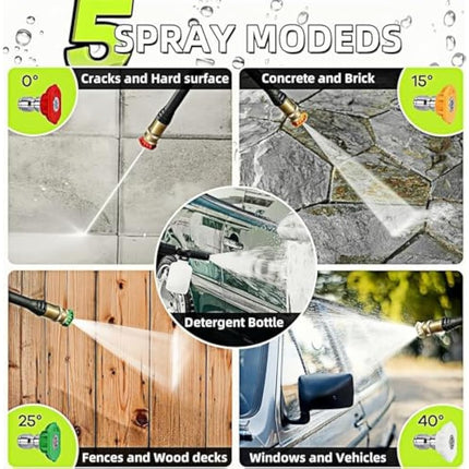 Pressure Washers, 2200W 150Bar High-Pressure 540L/H Flow Rate Jet Washers/Pressure Washers with Adjustable Nozzle &10m Hose, Electric Power Pressure Washer for Cleaning Cars, Driveways, Patios, Fences