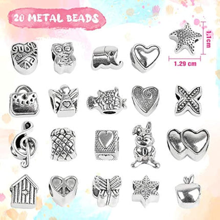 Mocoosy Charm Bracelet Making Kit for Girls, Gifts for 5-12 Year Old Girls Toys Jewellery Making Kit for Teenage Girls Arts and Crafts for Kids, Christmas Birthday Gifts for Girls Teens Children