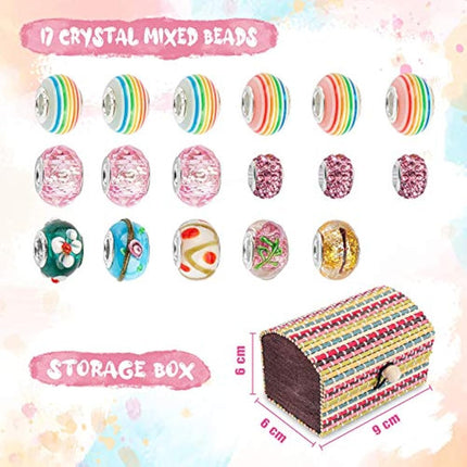 Mocoosy Charm Bracelet Making Kit for Girls, Gifts for 5-12 Year Old Girls Toys Jewellery Making Kit for Teenage Girls Arts and Crafts for Kids, Christmas Birthday Gifts for Girls Teens Children