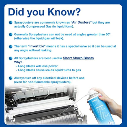 AF Air Duster Sprayduster Compressed Air Can Blower Spray for PC, Laptop keyboard cleaner dust remover PS5 xbox fans 400ml(pack of 2)