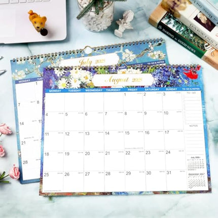 Artfan 2025-2026 Calendar - Calendar 2025-2026 uk from July 2025 - December 2026, 18 months to view, 14.8'' x 11.5'', Perfect for Planning and Organizing Your Home and Office, Green
