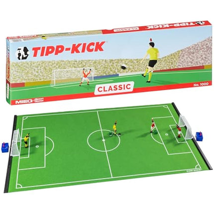 TIPP-KICK Classic 80x47 cm - Ready-to-play Table Football Game Set with 2x Player Figures, 2x Goalkeepers, 2x Plastic Goals, 2x Balls I Felt Pitch I Indoor Football Gifts for Boys and Girls