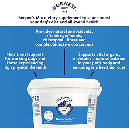 Dorwest Keeper’s Mix, 1kg, Herbal Health Supplement for Dogs and Cats, Natural Herbs, Vitamins, and Minerals – for Healthier Happier Pets