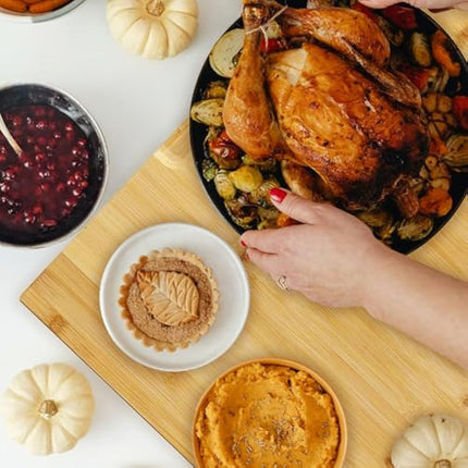 Utoplike Extra Large Chopping Board(50.7 x 50.7 x 2.5 cm), XL Bamboo Wooden Cutting Boards for Kitchen, Big Butcher Block Board with Handle and Juice Grooves