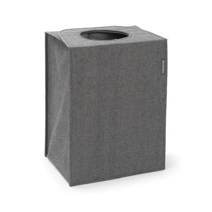 Brabantia - Laundry Bag Rectangular - Foldable Top - Quick-drop Opening - Space Efficient - Easy to Unload - Large Opening for Dirty Clothes - Pepper