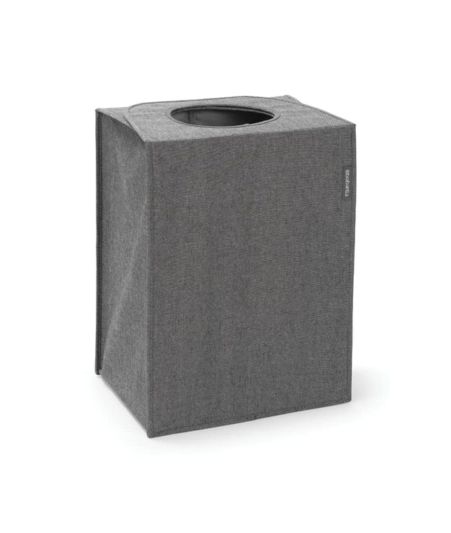 Brabantia - Laundry Bag Rectangular - Foldable Top - Quick-drop Opening - Space Efficient - Easy to Unload - Large Opening for Dirty Clothes - Pepper