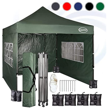 MAXIMUS® Heavy Duty Gazebo 3m x 3m commercial Gazebo Market Stall Pop Up Tent With 4 Sides (Green)