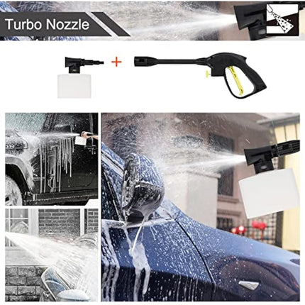 Stream Pressure Washers Jet Washer for Patio, 135Bar 1650W 420L/H Portable Power Washers with Brush, Electric High Power Washer Car Washing Machine, Garden Cleaning Machine for Driveway