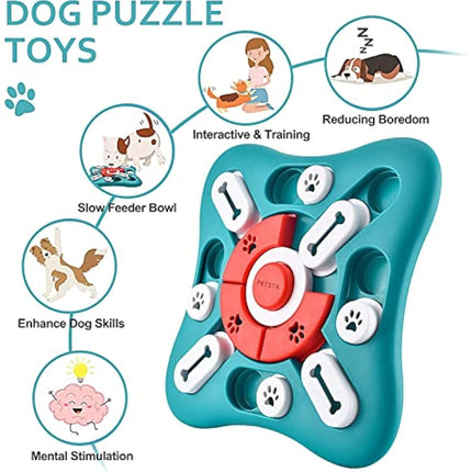 LUKITO Dog Puzzle Toys, Interactive Dog Toys for Dog Birthday, Dog Toys for Boredom for Dog Puzzle, Slow Feeder Dog Bowl for IQ Training and Brain Stimulation, Dog Treat Toy Squeaky with Puppy Toys