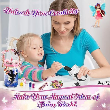 Qukir Fairy Lights, 6 7 8 9 Year Old Girl Gifts for 6-12 Year Olds Girl Toys Age 7-10 Unicorn Gifts for Girls Craft Kits for Kids Arts and Crafts for Kids Fairy Lantern Craft Crafts for Girl DIY Craft