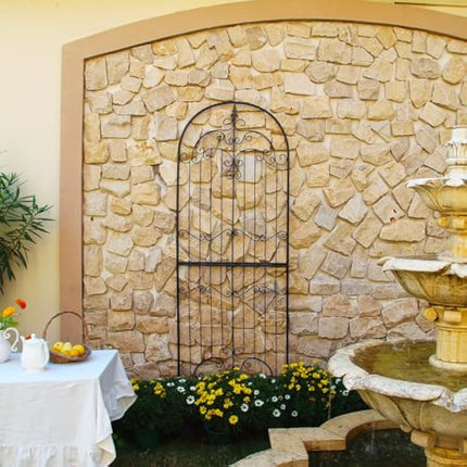 SCENDOR 1 Pack Garden Trellis for Climbing Plants 86.6" H x 29.5" W Tall Garden Trellis Wrought Iron Heavy Scroll Metal Decoration Lawn Patio for Rose Clematis Ivy Weather Resistant