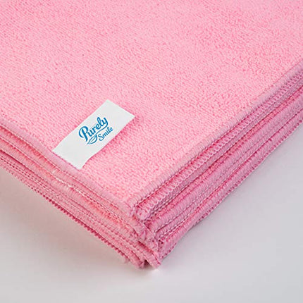 Blake & White Red Microfibre Cloths 10 Pack – Ultra Fine Reusable Cleaning Cloths for Home & Industrial Use – 90 Percent Polyester & 10 Percent Polyamide Material (37x37cm)