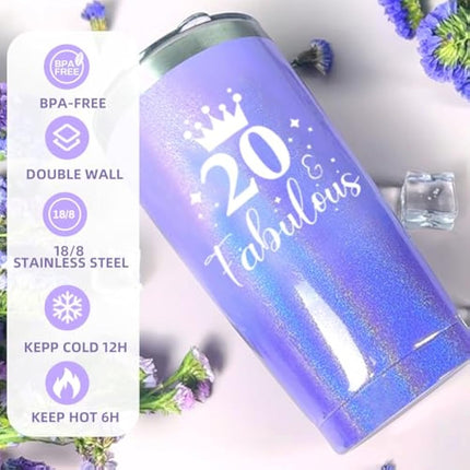 20th Birthday Gifts for Girls, Happy 20th Birthday Gifts for Her Women Daughter, Gift Ideas 20 Year Old Hamper for Female Sister Best Friends, Personalised 20 Year Old Girls Gifts