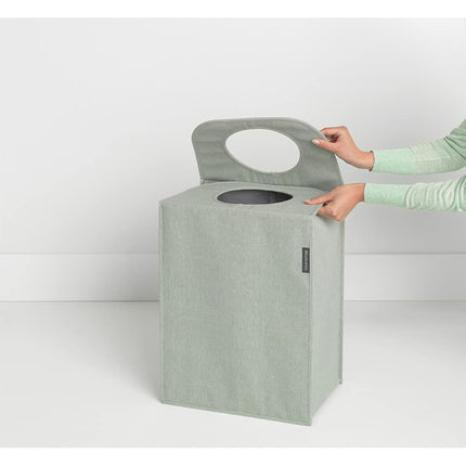 Brabantia - Laundry Bag Rectangular - Foldable Top - Quick-drop Opening - Space Efficient - Easy to Unload - Large Opening for Dirty Clothes - Green -