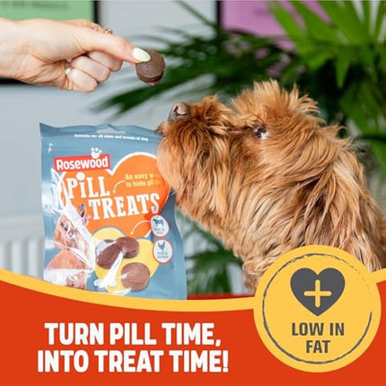 Rosewood Pill Treats for Dogs - Easy Way to Hide Tablets and Pills, Soft Dog Treats for Medicine, Rich in Tasty Chicken and Beef, for Small, Medium and Large Dogs (Case of 12 x 80g)