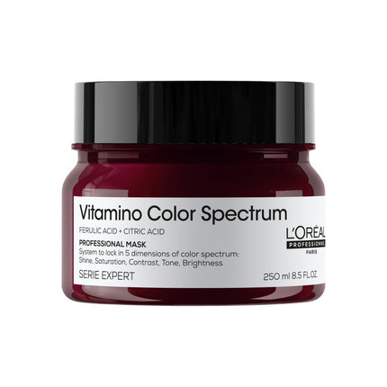 L'Or?al Professionnel Vitamino Color Spectrum Rinse Off Hair Mask 250ml, For Coloured Hair, With Ferulic Acid + Citric Acid, Stronger & Smoother Hair,