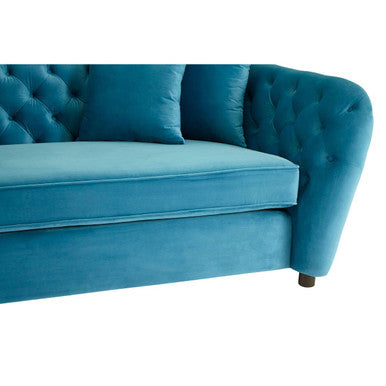 3 Seater Cyan Velvet Sofa, Riva