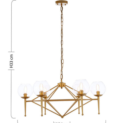 Abira 6 Bulb Geo Pendant Light