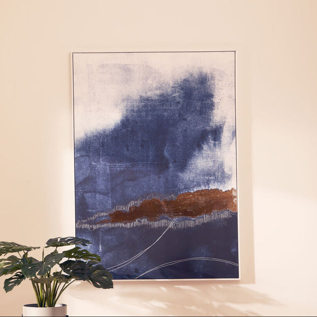 Astratto Blue And Gold Wall Art